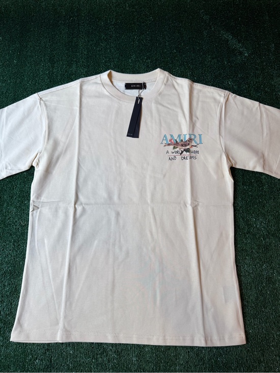 AMRI Other - Cream Short-Sleeve Graphic Logo Tee
